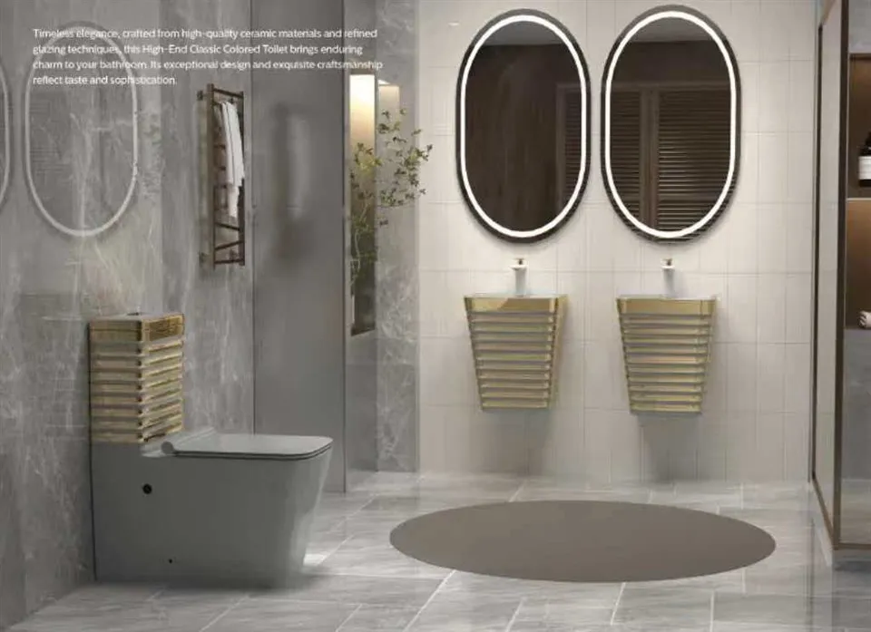 One Piece Toilet Manufacturer China — JT2079 Gold-Trim Washdown Toilet suppliers