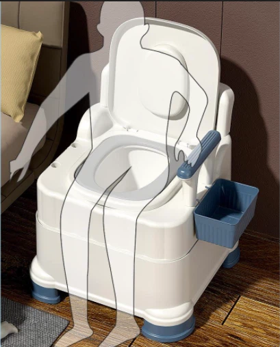 Portable Toilet With Armrest And Adjustable Height For Elderly And Emergency Use suppliers