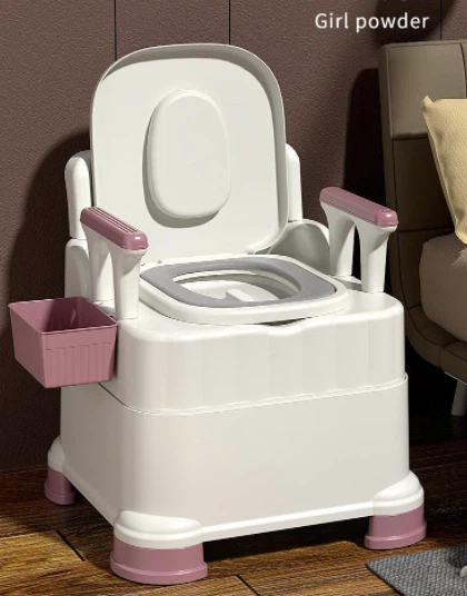 Portable Toilet With Armrest And Adjustable Height For Elderly And Emergency Use high quality