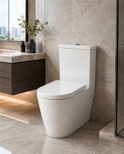 Close Coupled Toilet And Cistern — Full Wall Faced WELS 4-Star Suite, S/P-Trap (Model I05B2)