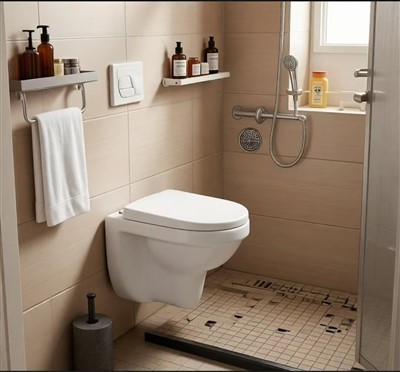 Compact Wall Hung Toilet For Small Bathroom Renovation Projects (520mm P-trap)