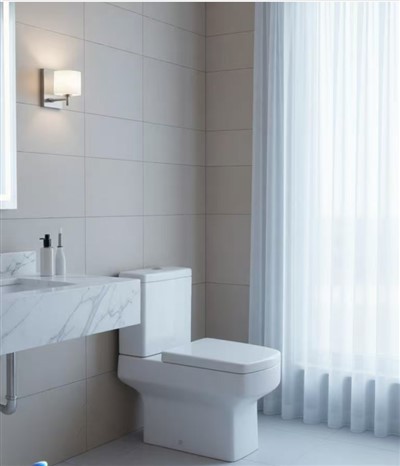 Square Modern Dual Flush Toilet in White