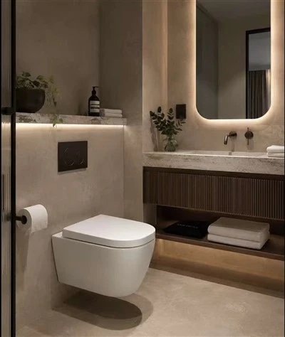 Wall Hung Toilet — WaterMark Certified Rimless Wall Hung Pan, 4-Star Dual Flush For Trade & Hotel Projects (Model I-05 WHP)